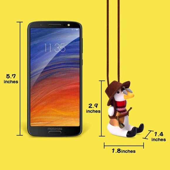 Cute Duck Car Hanging Ornament, Cute Car Mirror Hanging Accessories, Swing Duck - Picture 3 of 6